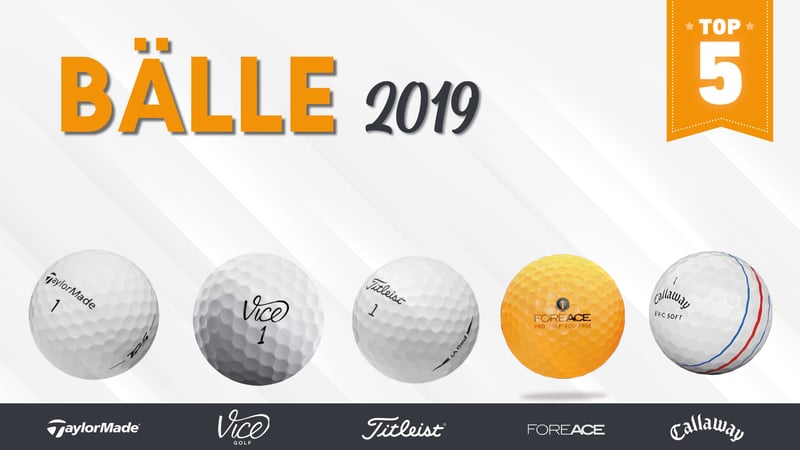 Diese Bälle sind am häufigsten über Deutschland's Golfplätze geflogen. (Foto: TaylorMade, Vice, Titleist, Foreace, Callaway)