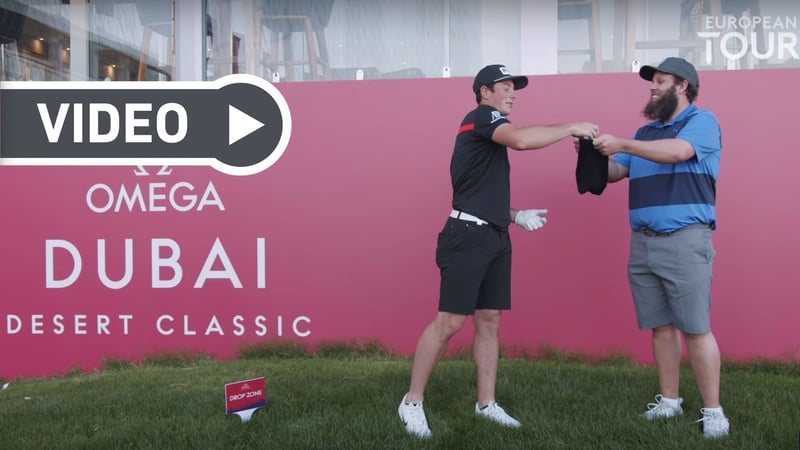 Viktor Hovland muss ziehen, welchen Schläger er als nächstes nimmt. (Foto: Youtube/European Tour)