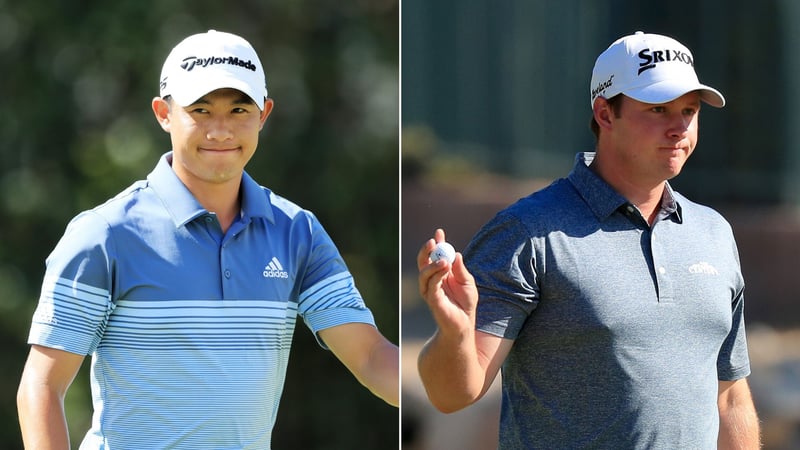 Colin Morikawa (li.) führt die Sony Open in Hawaii an. Sepp Straka liegt knapp außerhalb der Top 30. (Fotos: Getty)