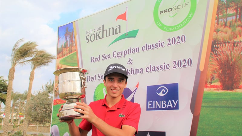 Der Franzose Jean Bekirian hat sich in Ägypten den Titel des zweiten Saisonturniers der Pro Golf Tour 2020 gesichert. (Foto: Pro Golf Tour)