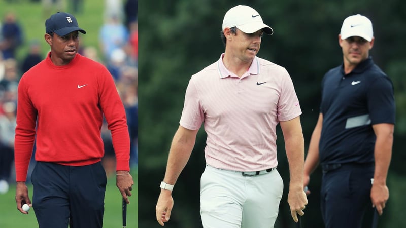 Auf der PGA Tour geht es zur Sache: Unter anderem Tiger Woods, Rory McIlroy und Brooks Koepka messen sich. (Foto: Getty)