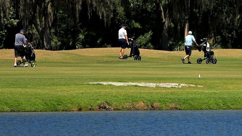 So ist der Platzzustand der Golfclubs nach der Schließung. Foto: Getty)