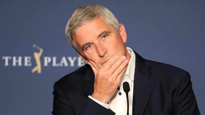 Besorgte Miene - Jay Monahan wird in der morgigen Presse-Konferenz weitere Details zur Absage der kommenden PGA Tour Events bekannt geben. (Foto: Getty)