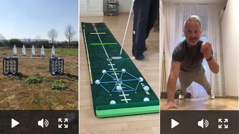 Chippen, Putten und Athletik - alle Trainingsbereiche decken die Videos ab. (Foto: Screenshots / Hessischer Golfverband)