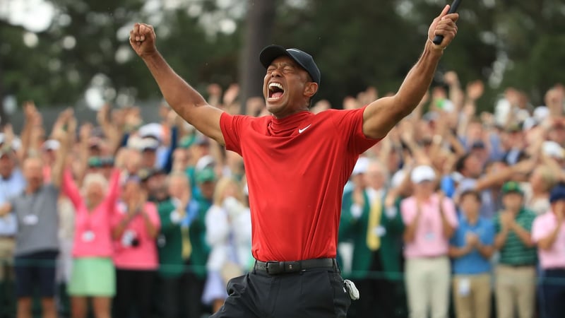 Tiger Woods sichert sich nach einem packenden Finale sein fünftes Green-Jacket und gewinnt das US Masters 2019. (Bildquelle: Getty)