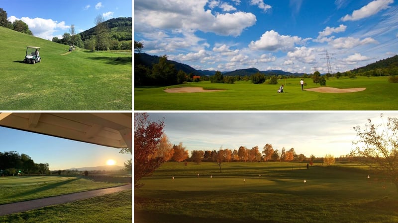 Die Golfsaison in Ortenau geht wieder los. (Fotos [von o.l. nach u.r.]: Facebook.com/ @GCOrtenau, @Golfclub-Gröbernhof-eV, @gcurloffen und @derbirkenhof)