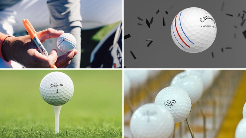 Bei Golfbällen hat sich in den vergangenen Jahren einiges getan - wir decken die Trends auf. (Foto: TaylorMade, Callaway, Titleist, Vice)