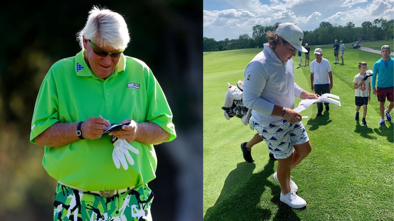 John Daly Jr. übertrifft seinen Vater. (Fotos: Getty + Twitter.com/@The Dye Junior)