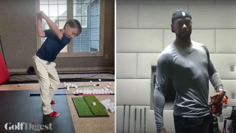 Tiger Woods gibt Schwungtipps für Amateure. (Screenshot: Youtube.com/Golf Digest)