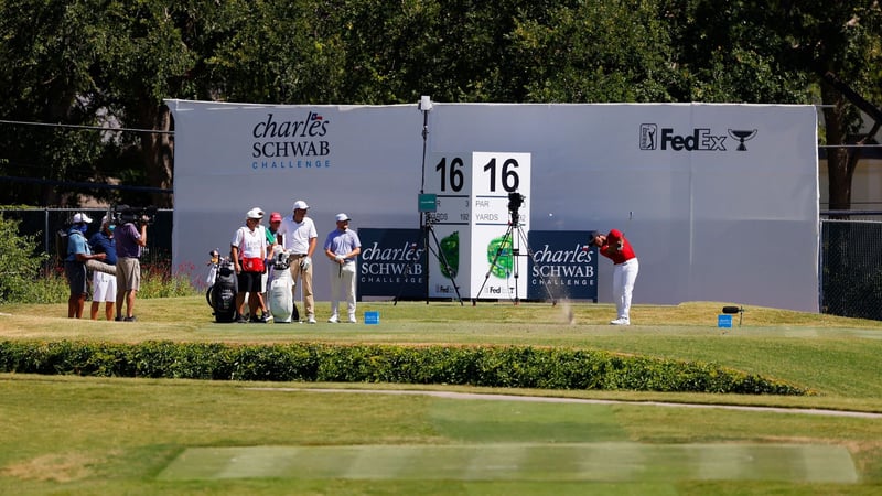 PGA Tour: Harold Varner III beim Abschlag. Normalerweise säumen Fans die Teebox. (Foto: Getty)