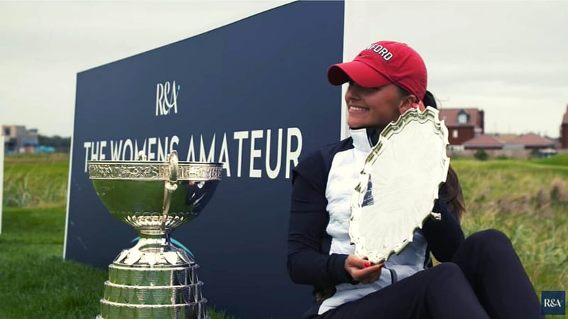 Aline Krauter gewinnt die Women´s Amateur Championship. (Foto: Youtube / The R&A)