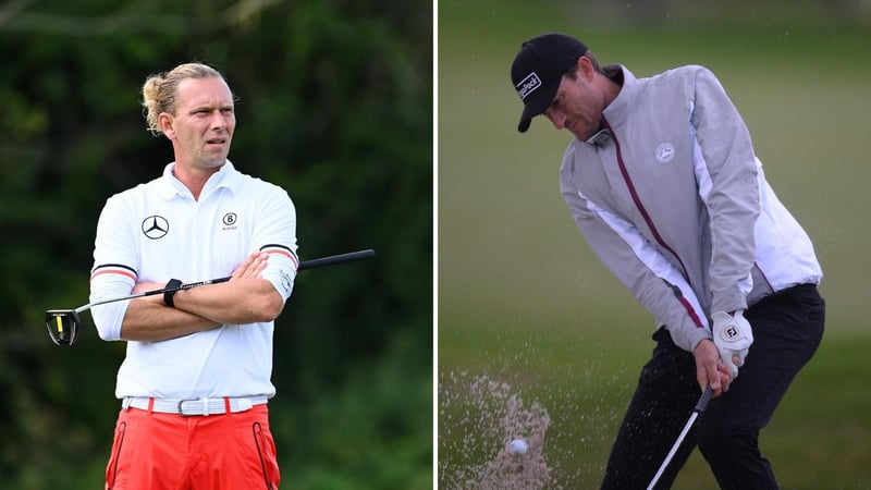 Marcel Siem und Sebastian Heisele unterschreiben im Clubhaus Runden unter Par. (Foto: Getty)