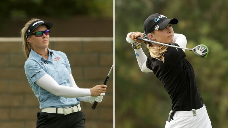 Brooke Henderson (li.) und Nelly Korda (re.): Die beiden Damen an der Spitze der ANA Inspiration. (Foto: Getty)