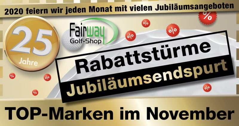 Jubiläumsendspurt – Fairway Golf-Shop mit großen Rabatten auf alle Marken