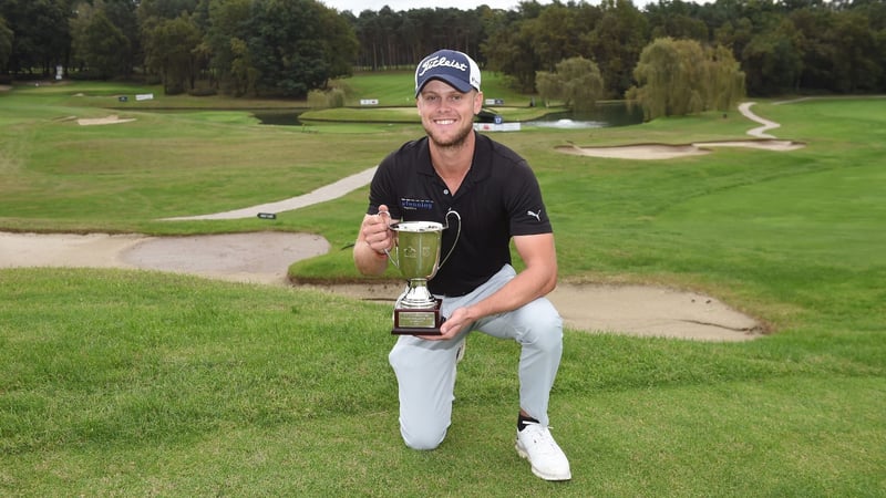 Hurly Long nach seinem Premierensieg auf der Challenge Tour: 