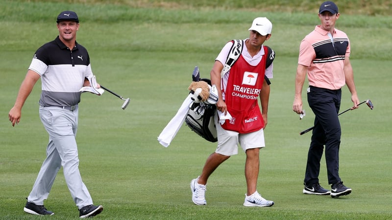 Bryson DeChambeau und Rory McIlroy gemeinsam unterwegs. (Foto: Getty)