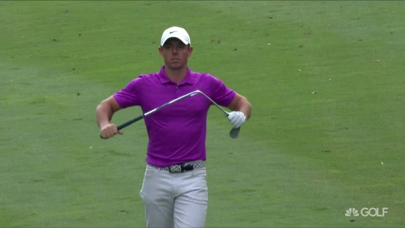 So sieht es aus, wenn sich die Frustration bei Rory McIlroy breit macht (Foto: twitter.com/golfchannel)