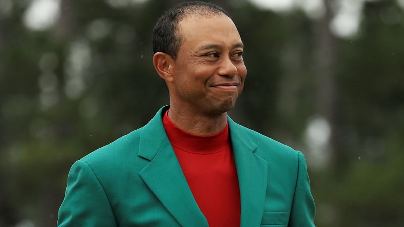 Tiger Woods beim US Masters mit dem Green Jacket. (Foto: Getty)