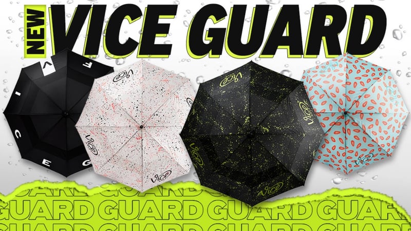 Stylisch, robust und ultraleicht: Die neuen Regenschirme von Vice. (Foto: Vicegolf)