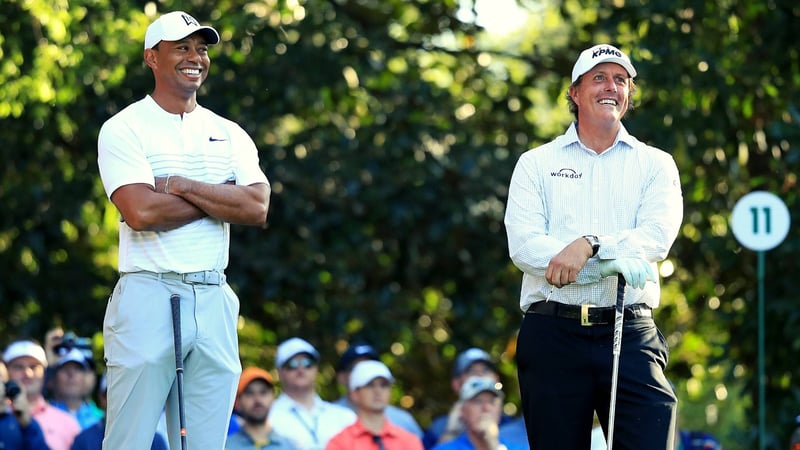 Tiger Woods und Phil Mickelson sind die wohl populärsten Golfer der Gegenwart - und Freunde. Doch nicht immer war die Beziehung zwischen den beiden so harmonisch. (Foto: Getty)