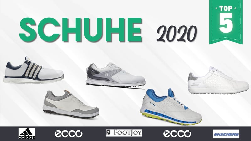 Wir zeigen Euch die besten Golfschuhe aus 2020. (Foto: Adidas, Ecco, Skechers, FootJoy)