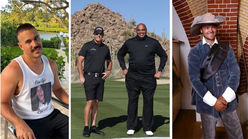 Brooks Koepka, Phil Mickelson, Charles Barkley und Martin Kaymer trugen zu den witzigsten Momenten 2020 bei (Foto: Instagram, Getty)