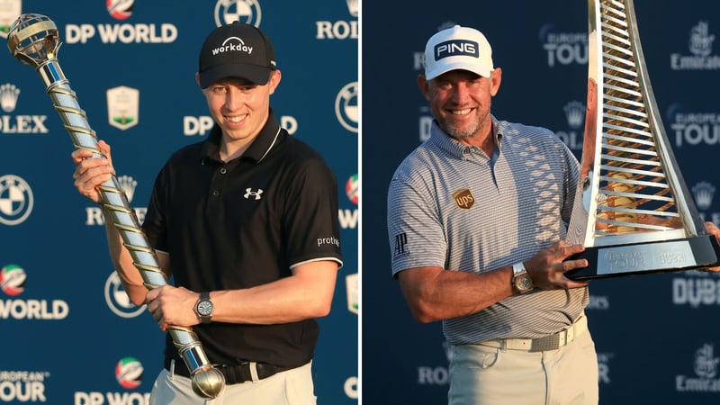 Matt Fitzpatrick (li.) und Lee Westwood beim Saisonfinale auf der European Tour. (Foto: Getty)