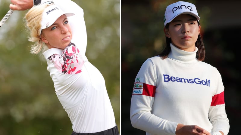 Sophia Popov (li.) und Hinako Shibuno bei der US Women's Open 2020. (Foto: Getty)