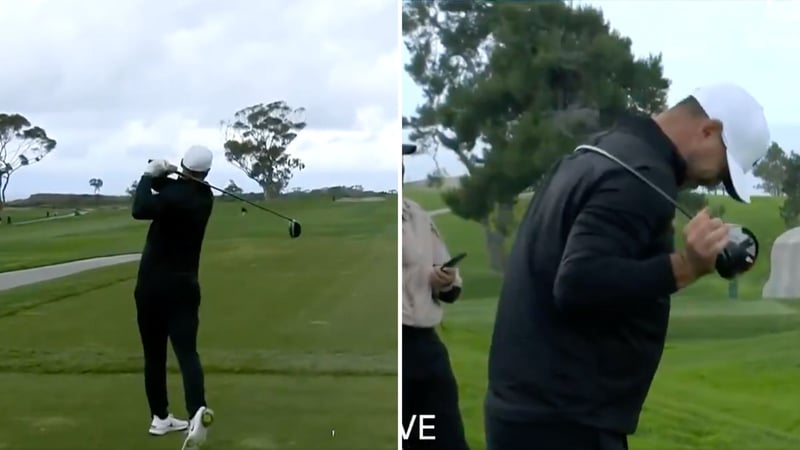 Brooks Koepka testet sein Material auf Herz und Nieren. (Foto: Twitter.com/skratch)