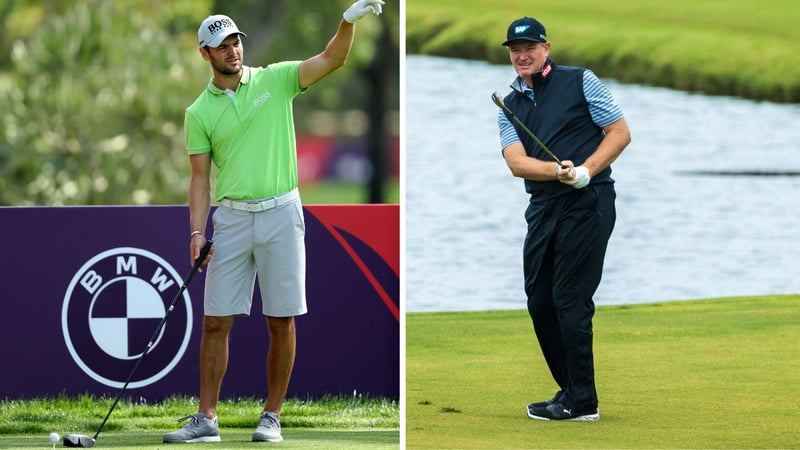 Martin Kaymer und Ernie Els bestreiten die erste Runde im Emirates Golf Club gemeinsam (Foto: Getty)