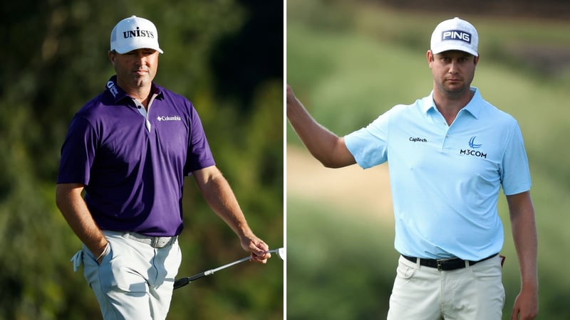 Ryan Palmer (li.) und Harris English führen das Feld auf Kapalua an. (Foto: Getty)