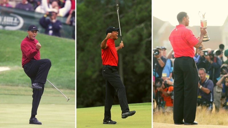 Einige Profis tagen zu Ehren Tiger Woods' Rot und schwarz. (Foto: Getty)