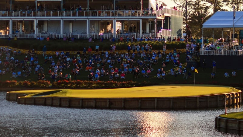 Ein wahres Gemetzel ereignete sich in der ersten Runde der Players Championship 2021 am 17. Loch. (Foto: Getty)