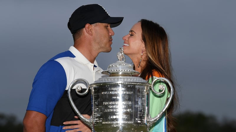 Brooks Koepka und Jena Sims bei der PGA Championship 2019 (Foto: Getty)