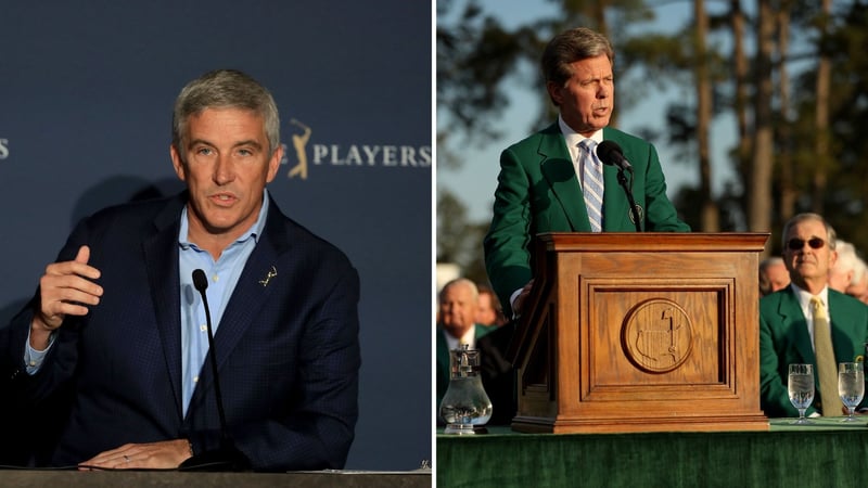 Jay Monahan und Fred Ridley sind vor dem Masters aufgrund der rassistischen Wahlrechtsreform in Georgia gefragte Männer. (Foto: Getty)