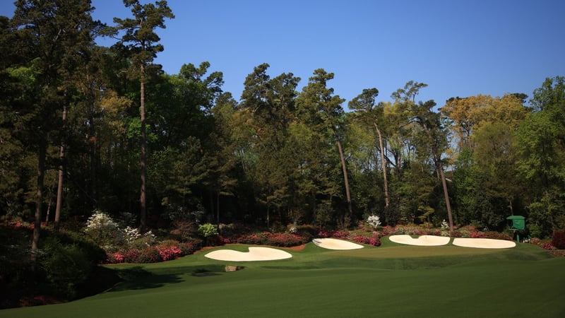 Ein Blick auf das 13. Grün des Augusta National Golf Club (Foto: Getty)