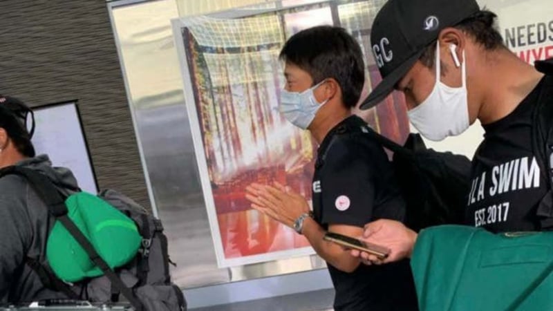 Hideki Matsuyama am Atlante International Airport - immer mit dabei: Das 