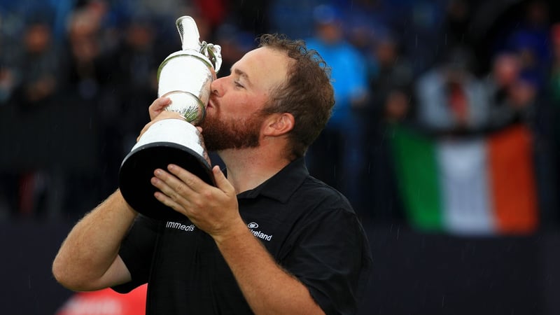 Shane Lowry gewann 2019 den Claret Jug. Da die British Open letztes Jahr ausgefallen ist, will er die Trophäe in diesem Jahr verteidigen. (Foto: Getty)