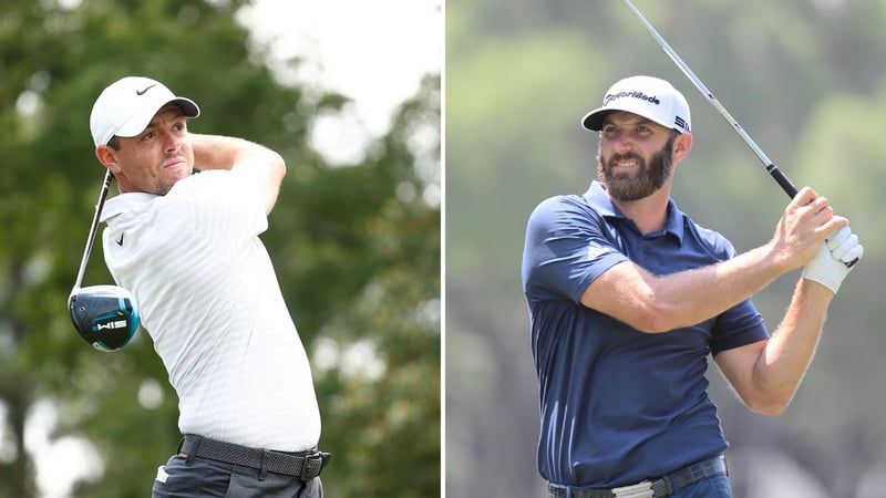 Rory McIlroy und Dustin Johnson gehören zu den Favoriten bei der PGA Championship 2021. (Foto: Getty)