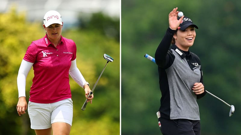 Caro Masson (li.) und Siegerin Ariya Jutanugarn beim Event der LPGA Tour. (Fotos: Getty)