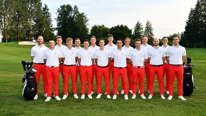 Die Herren des Münchener Golf Clubs, hier das Mannschaftsbild von 2020, haben große Ziele in der Deutschen Golf Liga. (Foto Münchener Golf Club)