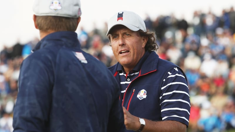 Phil Mickelson beim Ryder Cup 2018. Ob er auch in diesem Jahr dabei sein wird, steht noch in den Sternen. (Foto: Getty)