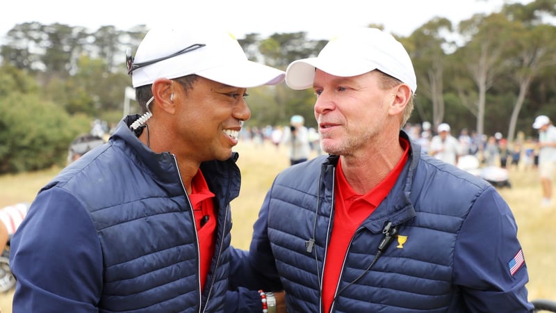 Tiger Woods und Steve Stricker bei Presidents Cup 2017. Solche Bilder wünscht sich der US Team Kapitän auch für den Ryder Cup im September. (Foto: Getty)