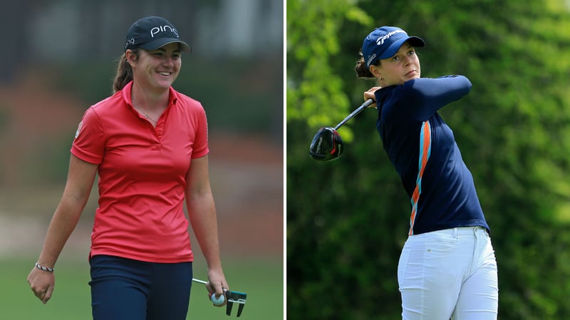 Isi Gabsa (li.) startet bereits früh in die erste Runde beim Amundi German Masters, während Esther Henseleit (re.) am Nachmittag das deutsche Feld schließt. (Fotos: Getty)