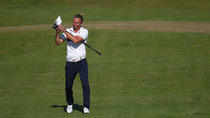 Marcel Siem jubelt sich bei der British Open 2021 zum Publikumsliebling. (Foto: Getty)