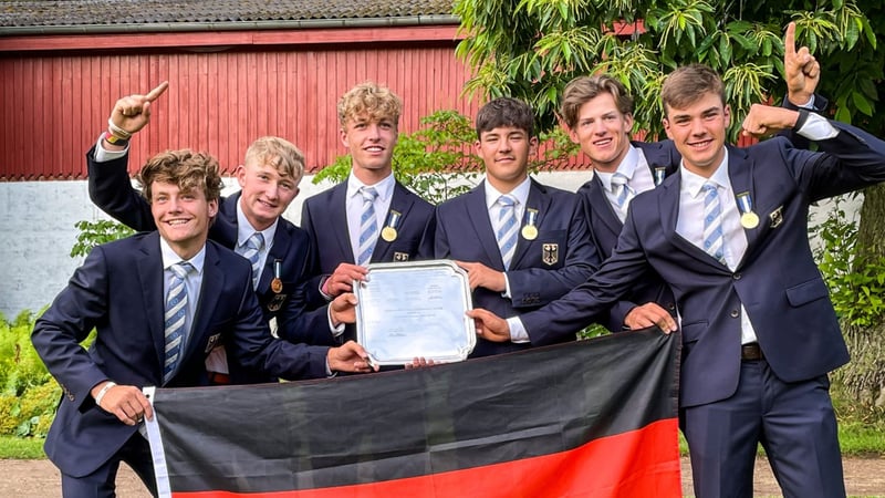 Das erfolgreiche deutsche Jungenteam holt Gold bei der Team-EM der Jungen (Foto: EGA/boesenfoto.dk)
