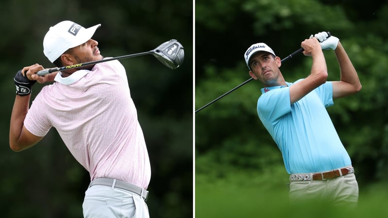 Sebastian Munoz (li.) und Chesson Hadley teilen sich die Führung nach Runde 1 der John Deere Classic auf der PGA Tour. (Foto: Getty)