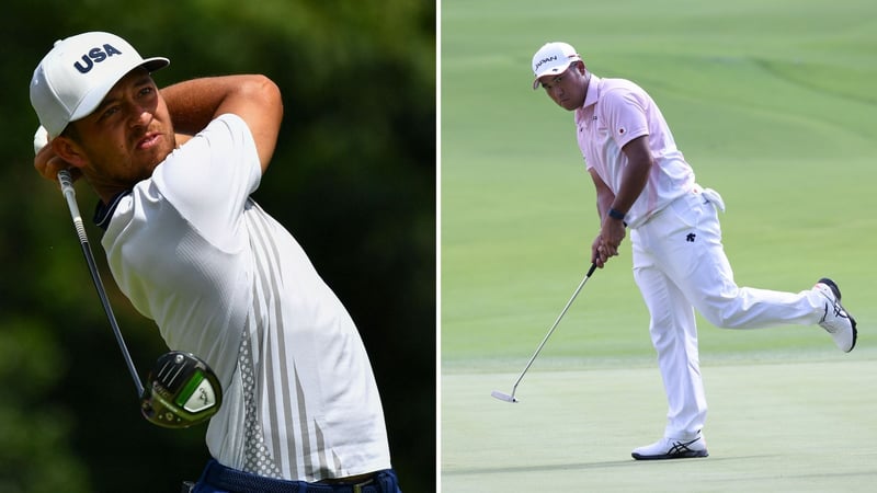 Xander Schauffele und Hideki Matsuyama sind in der besten Ausgangslage für den Kampf um Edelmetall bei Olympia 2021. (Foto: Getty)