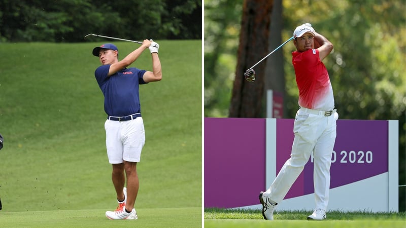 Collin Morikawa und Hideki Matsuyama gehören zu den Favoriten des olympischen Golfturniers. (Foto: Getty)