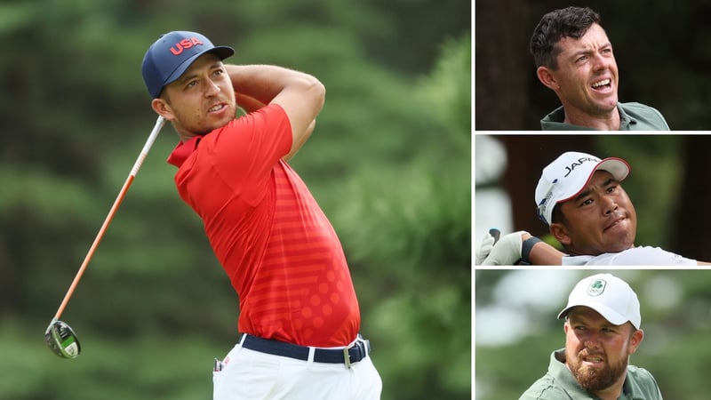 Die Favoriten auf die Medaillen bringen sich in Position: Xander Schauffele, Rory McIlroy, Hideki Matsuyama und Shane Lowry. (Foto: Getty)